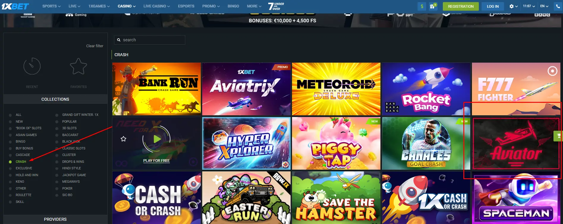 Encontre o Aviator no site da 1xbet